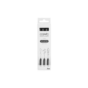 COPIC Feutre fin MULTILINER, set de 3, noir