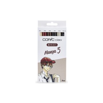 COPIC Kit de marqueurs ciao 5+1, Manga 5