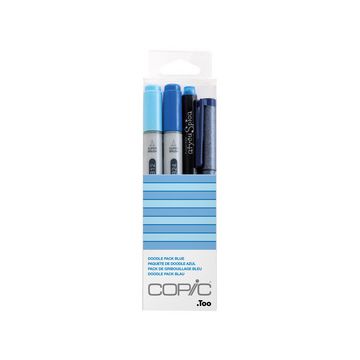 COPIC Marqueur ciao, kit de 4 "Doodle Pack Blue"