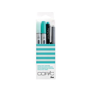 COPIC Marqueur ciao, kit de 4 "Doodle Pack Turquoise"