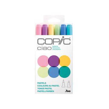 COPIC Marqueur ciao, kit de 6 "Pastels"