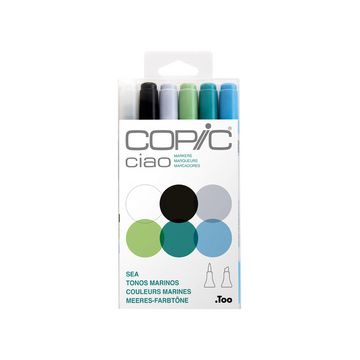 COPIC Marqueur ciao, kit de 6 "Sea"