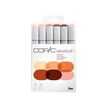 COPIC Marqueur sketch, kit de 6 "Skin tones"