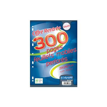 Calligraphe Feuillets mobiles perforés, A4, séyès