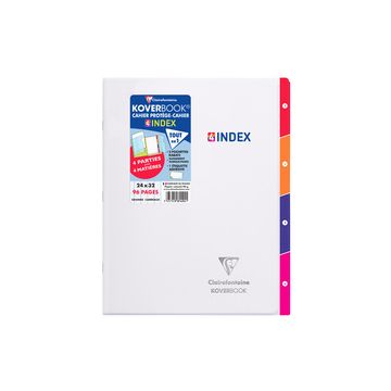 Clairefontaine Cahier piqûre KOVERBOOK 4INDEX, 240 x 320 mm