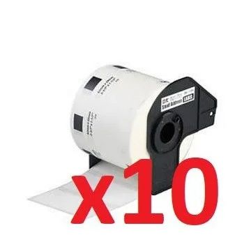 Ruban cassette compatible Brother DK-11201 - Pack de 10 400 étiquettes