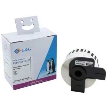 Étiquettes compatibles Brother DK22225 - blanche