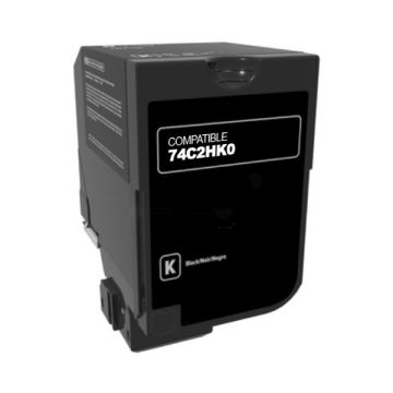 Toner compatible Lexmark 74C2HK0 - noir