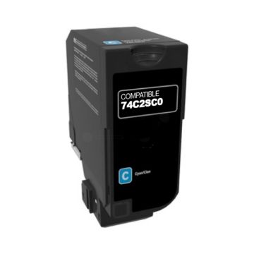 Toner compatible Lexmark 74C2SC0 - cyan