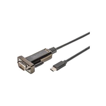 DIGITUS Adaptateur USB 2.0, USB-C - RS232, noir