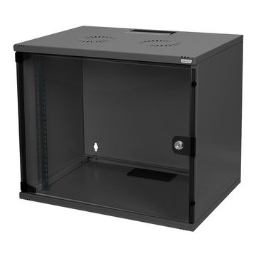 DIGITUS Boîtier mural SOHO 19", non monté, 9 U, noir