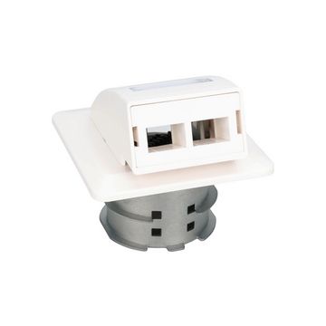 DIGITUS Boîtier mural de raccordement FTTH, encastré, blanc