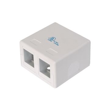 DIGITUS Boîtier vide pour 2 modules Keystone, blanc pur
