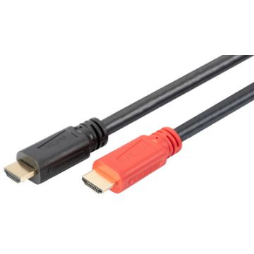 DIGITUS Câble HDMI pour moniteur avec amplificateur, 10,0 m