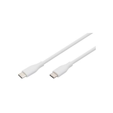 DIGITUS Câble USB 2.0 en silicone, USB-C, 2,0 m, blanc