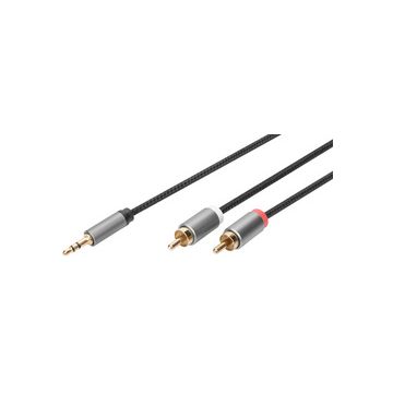 DIGITUS Câble adaptateur audio stéréo, jack - RCA, 1,0 m
