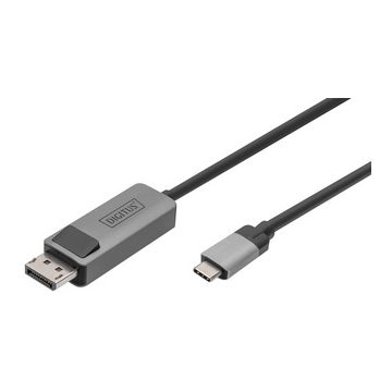 DIGITUS Câble adaptateur bidirectionnel USB type C - DP, 2 m