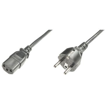 DIGITUS Câble d'alimentation, contact de sécurité-C13, 1,8m