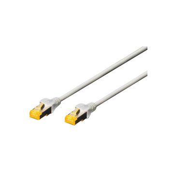DIGITUS Câble de brassage Cat.6A, S/FTP, 0,5m, par 10, gris