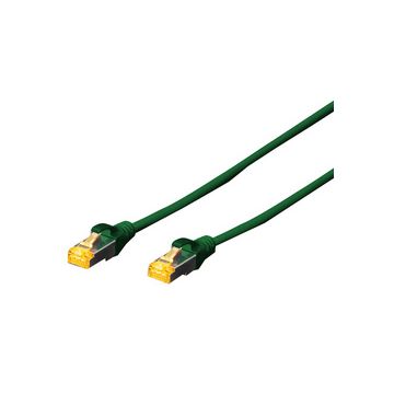 DIGITUS Câble de brassage Cat.6A, S/FTP, 1,0 m, par 10, vert