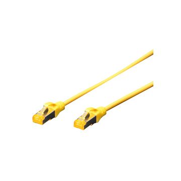 DIGITUS Câble de brassage Cat.6A, S/FTP, 1,0m, par 10, jaune