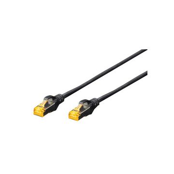 DIGITUS Câble de brassage Cat.6A, S/FTP, 3,0 m, par 10, noir