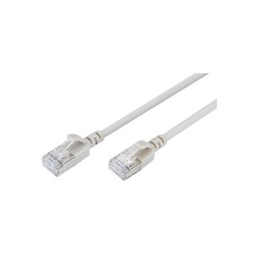 DIGITUS Câble de brassage Slim, cat. 6A, F/FTP, 2,0 m, gris