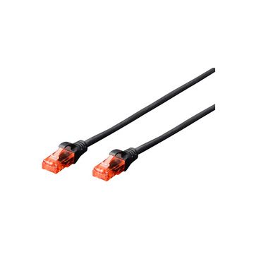 DIGITUS Câble de brassage, Cat. 6, U/UTP, 0,50 m, noir DIGITUS Câble de brassage, Cat. 6, U/UTP, 0,50 m, noir