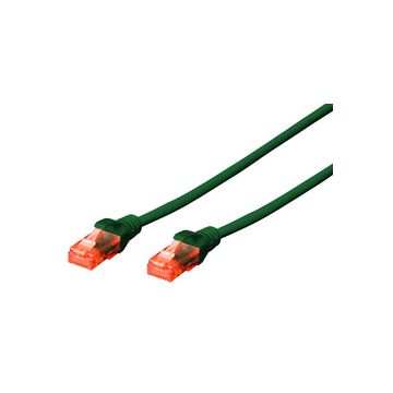 DIGITUS Câble de brassage, Cat. 6, U/UTP, 10,0 m, vert
