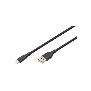 DIGITUS Câble silicone, USB-A - Lightning, 1,0 m