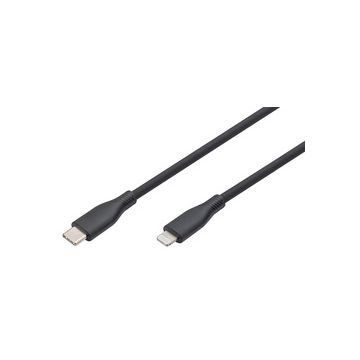 DIGITUS Câble silicone, USB-C - Lightning, 0,5 m