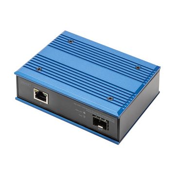 DIGITUS Convertisseur média industriel PoE+ Gigabit Ethernet