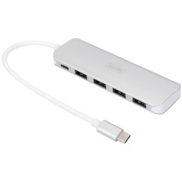 DIGITUS Hub USB-C 3.0, 4 ports, argent