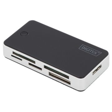 DIGITUS Lecteur de carte USB 3.0 "All-in-one", noir / argent