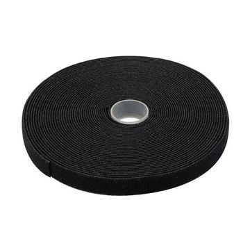 DIGITUS Lien auto-agrippant sur rouleau, 10 m, noir