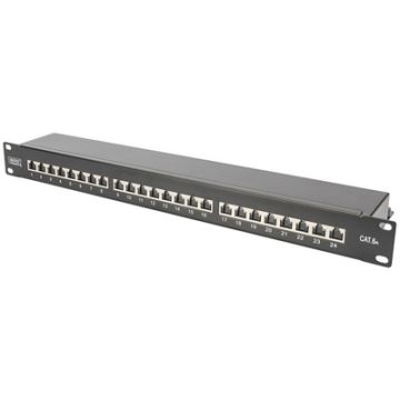 DIGITUS Panneau de brassage 19", Cat.6A, classe EA, 24 ports