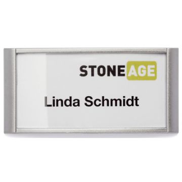 DURABLE Badge CLASSIC, à aimant, 74 x 34 mm, argent