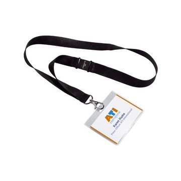 DURABLE Badge, avec lacet textile 20, 90 x 60 mm, noir