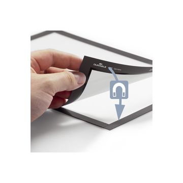 DURABLE Cadre d'affichage magnétique DURAFRAME A3 rouge