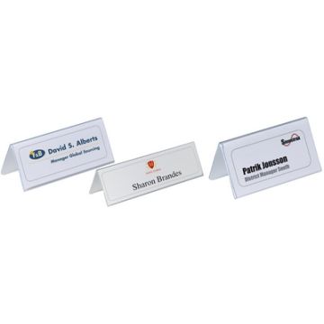 DURABLE Chevalet porte-nom, forme de toit, en carton solide