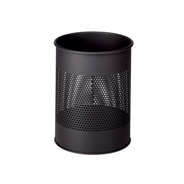 DURABLE Corbeille papier METAL, ronde, 15 litres, anthracite