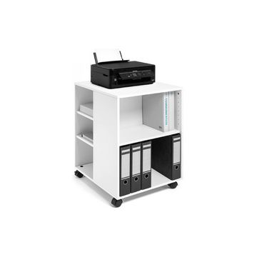 DURABLE Desserte de bureau "74/59" ouvert, 6 étagères, blanc