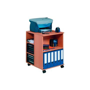 DURABLE Desserte de bureau "74/59" ouvert, 6 étagères, hêtre