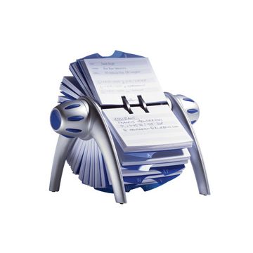 DURABLE Fichier rotatif TELEINDEX flip, argent métal./ bleu