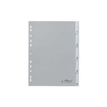 DURABLE Intercalaires en plastique, PP, épaisseur: 0,12 mm