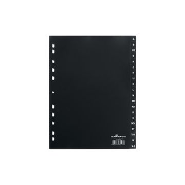 DURABLE Kunststoff-Register, A-Z, A4, PP, 20-teilig, schwarz