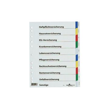 DURABLE Kunststoff-Register, für Versicherungen, A4, PP