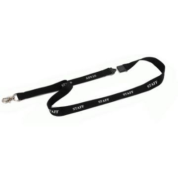 DURABLE Lacet textile 20 STAFF, longueur : 440 mm, noir