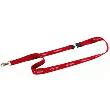 DURABLE Lacet textile 20 VISITOR, longueur : 440 mm, rouge
