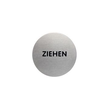DURABLE Piktogramm "Ziehen", Durchmesser: 65 mm, silber